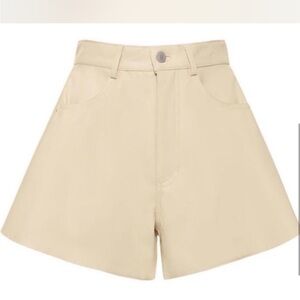WeWoreWhat High Waist Cream Shorts